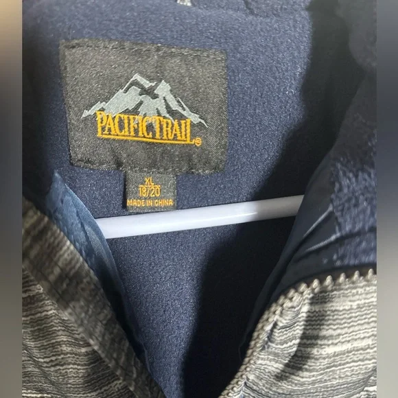 Pacific Trail Blue and Gray Kids Puffer Jacket - Picture 5 of 5